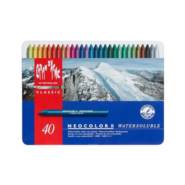 Caran dAche Classic Neocolor II Water-Soluble Pastels 40 Colors (7500.340) | Reliance Fine Art |Pastels