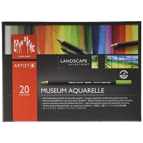 CaranD`ache Artist Aquarelle Museum Pencil Set Of 20 - Landscape (3510.420) | Reliance Fine Art |Sketching Pencils Sets