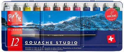 CaranD`ache Classic Gouache Tubes Set of 12 - 10 ML (2001.312) | Reliance Fine Art |Gouache Paint SetsGouache PaintsPaint Sets