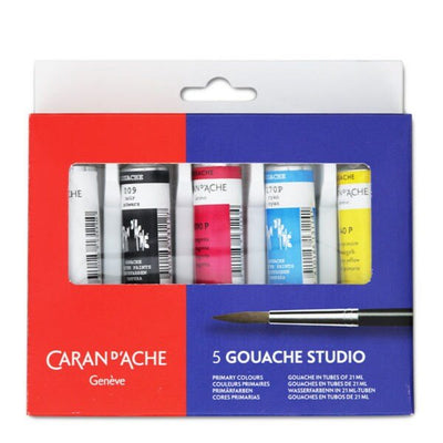 CaranD`ache Gouache Studio Tubes Set of 5x21ML (2103.305) | Reliance Fine Art |Gouache Paint SetsGouache PaintsPaint Sets