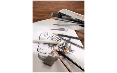 Caran'Dache Multi-Techniques Sketching Set - 11 Artistic Tools in Metal Box (775.311) | Reliance Fine Art |Charcoal & Graphite