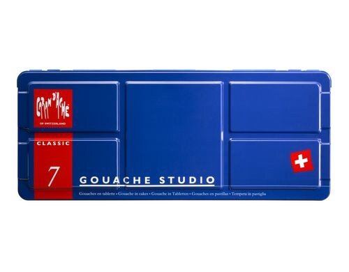 CaranD`ache Studio Gouache Cakes Set of 7 (1000.407) | Reliance Fine Art |Gouache Paint SetsGouache PaintsPaint Sets