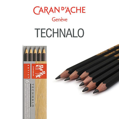 CaranD'ache Technalo Water Soluble Graphite Pencils Set of 6 | Reliance Fine Art |Charcoal & Graphite