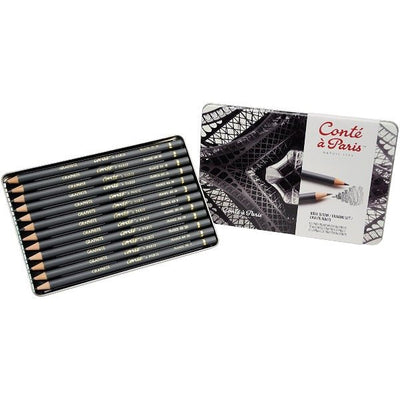 Conte a Paris Drawing Set of 12 (2187) | Reliance Fine Art |Charcoal & GraphitePastelsSketching Pencils Sets