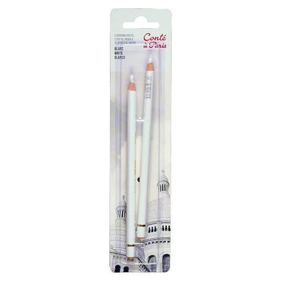 Conte a Paris Pastel Pencil White Set of 2 (50116) | Reliance Fine Art |Charcoal & GraphitePastelsSketching Pencils Sets