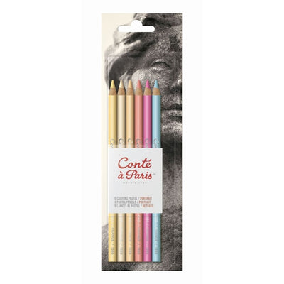 Conte a Paris Portrait Pastel Pencils Set of 6 (50112) | Reliance Fine Art |PastelsSketching Pencils Sets
