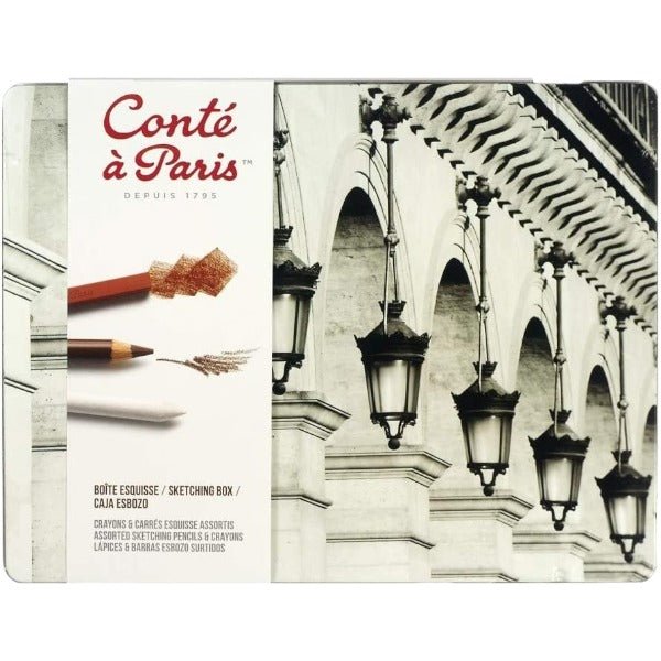 Conte a Paris The Sketch Box (2185) | Reliance Fine Art |Charcoal & GraphitePastelsSketching Pencils Sets