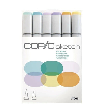 Copic Sketch Marker 6pcs Set - Pale Pastels | Reliance Fine Art |Markers