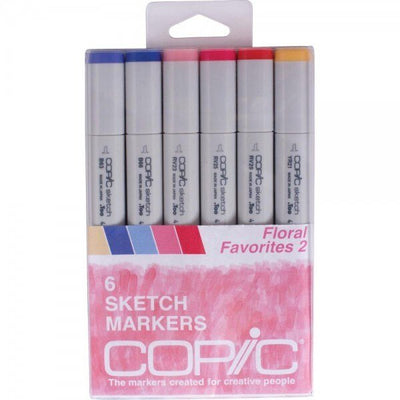 Copic Sketch Markers Set Of 6 Colors Floral Favourites 1 | Reliance Fine Art |Markers