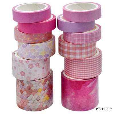 Craft Tape Washi Tape Set of 12 PCS (PT-12PCP) | Reliance Fine Art |Art Tools & Accessories