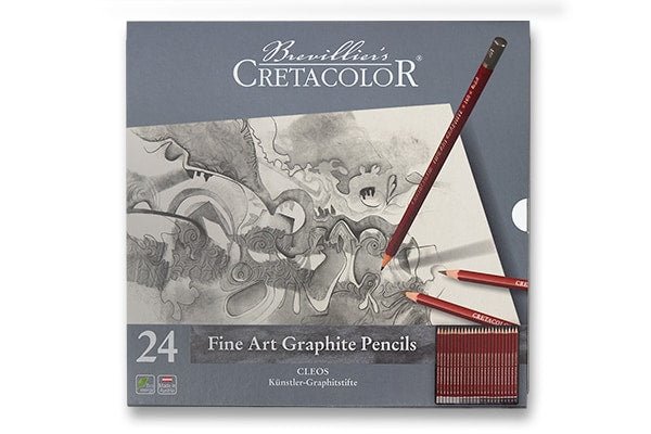 CretaColor Fine Art Graphite Pencils Set of 24 (16024) | Reliance Fine Art |Charcoal & GraphiteSketching Pencils Sets