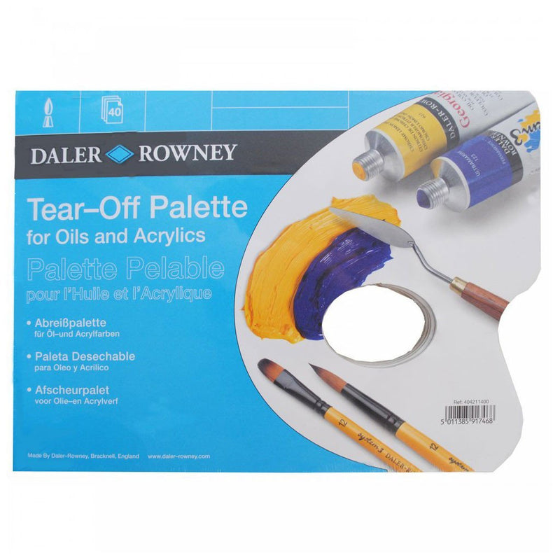 Daler & Rowney Acrylic Tear-Off Palette: A4; 40 SHEETS (404211400) | Reliance Fine Art |Art Tools & AccessoriesPalettes