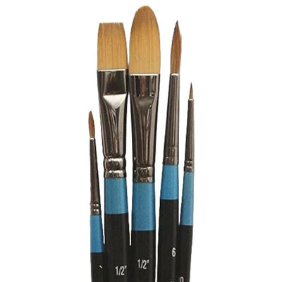 Daler & Rowney Aquafine SH Watercolor Brush Wallet Set of 5 (501) | Reliance Fine Art |Brush SetsDaler Rowney Aquafine BrushesWatercolour Brushes