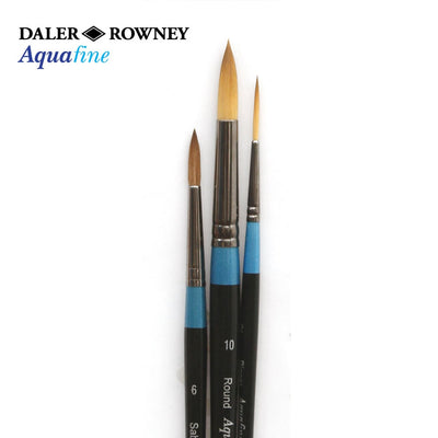 Daler & Rowney Aquafine Watercolor Brush Wallet Set of 3 (301) | Reliance Fine Art |Brush SetsDaler Rowney Aquafine BrushesWatercolour Brushes