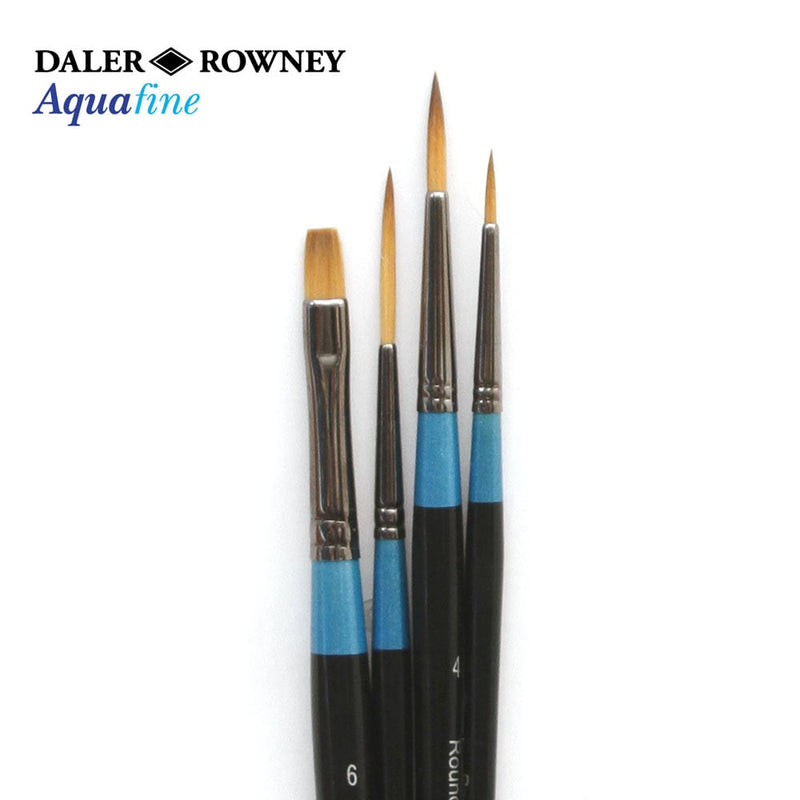 Daler Rowney Aquafine Watercolour Brush Wallet 400 Set of 4 (282300400) | Reliance Fine Art |Brush SetsDaler Rowney Aquafine BrushesWatercolour Brushes
