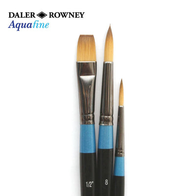 Daler Rowney Aquafine Watercolour Brush Wallet Set Of 3 (302) | Reliance Fine Art |Brush SetsDaler Rowney Aquafine BrushesWatercolour Brushes