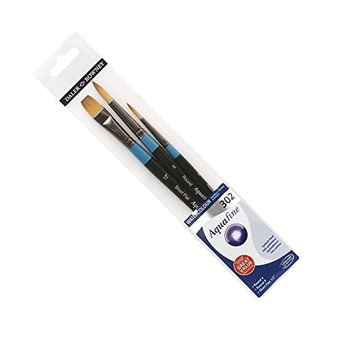Daler Rowney Aquafine Watercolour Brush Wallet Set Of 3 (302) | Reliance Fine Art |Brush SetsDaler Rowney Aquafine BrushesWatercolour Brushes