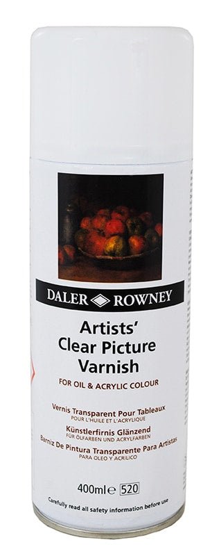 Daler Rowney Clear Picture Varnish Spray 400 ML (114400800) | Reliance Fine Art |Oil Mediums & VarnishOil Painting Mediums & Varnishes