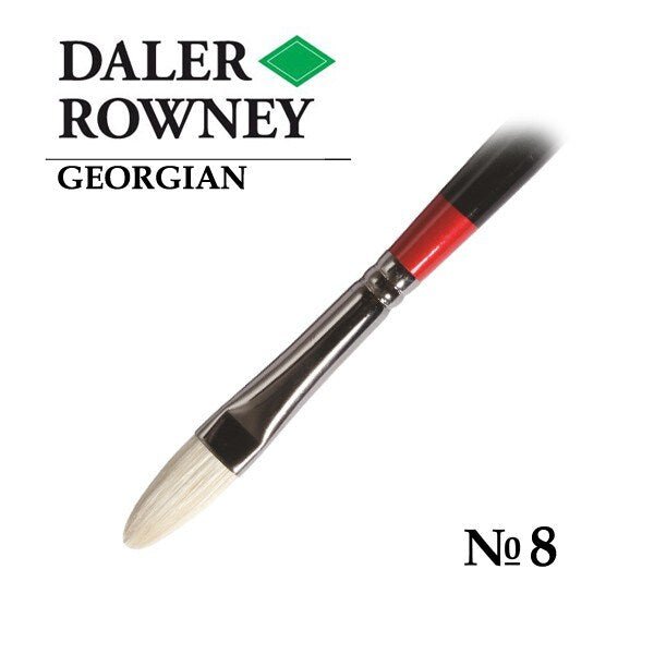 Daler-Rowney Georgian Filbert Brush G12/Size 8 | Reliance Fine Art |Daler Rowney Georgian BrushesOil BrushesOil Paint Brushes