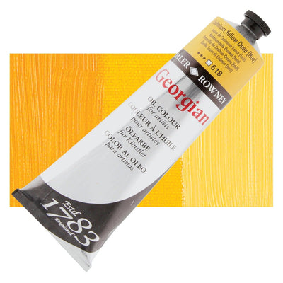 Daler Rowney Georgian Oil 225 ML Cadmium Yellow Deep Hue (618) | Reliance Fine Art |Daler & Rowney Georgian Oil ColoursOil Paints