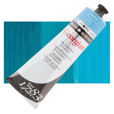 Daler Rowney Georgian Oil 225 ML Cerulean Blue (112) | Reliance Fine Art |Daler & Rowney Georgian Oil ColoursOil Paints