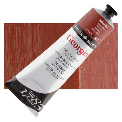 Daler Rowney Georgian Oil 225 ML Indian Red (523) | Reliance Fine Art |Daler & Rowney Georgian Oil ColoursOil Paints