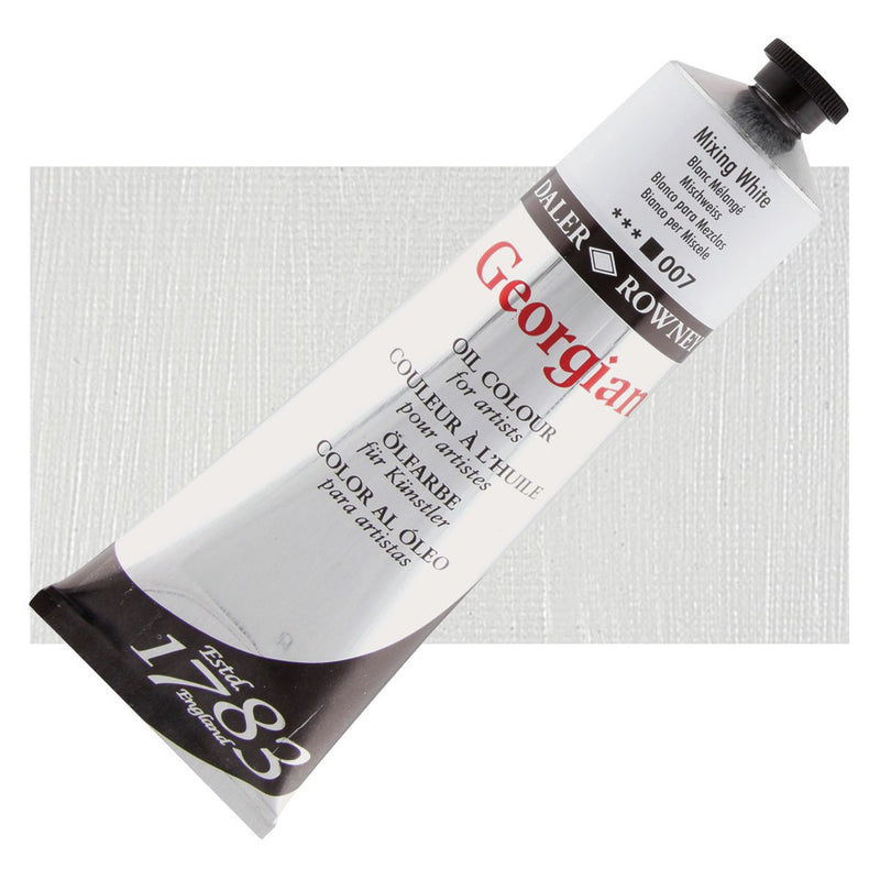 Daler Rowney Georgian Oil 225 ML Mixing White (007) | Reliance Fine Art |Daler & Rowney Georgian Oil ColoursOil Paints