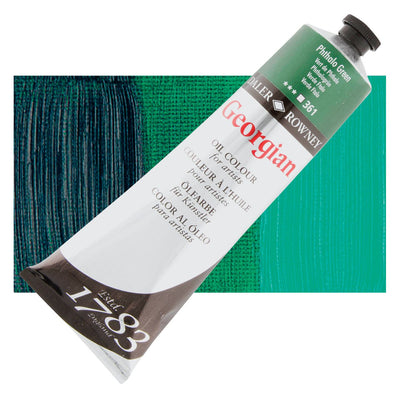 Daler Rowney Georgian Oil 225 ML Phthalo Green (361) | Reliance Fine Art |Daler & Rowney Georgian Oil ColoursOil Paints