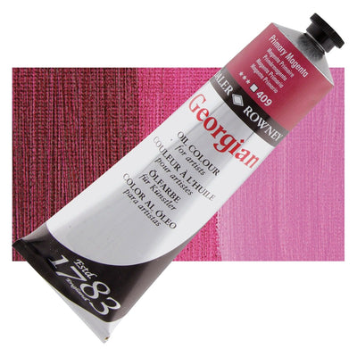 Daler Rowney Georgian Oil 225 ML Primary Magenta (409) | Reliance Fine Art |Daler & Rowney Georgian Oil ColoursOil Paints