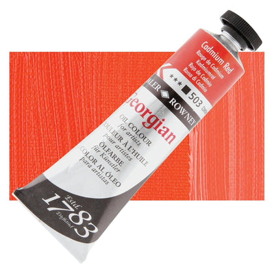 Daler Rowney Georgian Oil 38 ML Cadmium Red (503) | Reliance Fine Art |Daler & Rowney Georgian Oil ColoursOil Paints