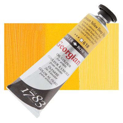 Daler Rowney Georgian Oil 38 ML Cadmium Yellow Deep Hue (618) | Reliance Fine Art |Daler & Rowney Georgian Oil ColoursOil Paints
