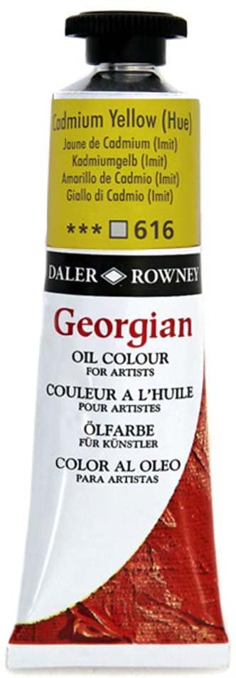 Daler Rowney Georgian Oil 38 ML Cadmium Yellow Hue (616) | Reliance Fine Art |Daler & Rowney Georgian Oil ColoursOil Paints