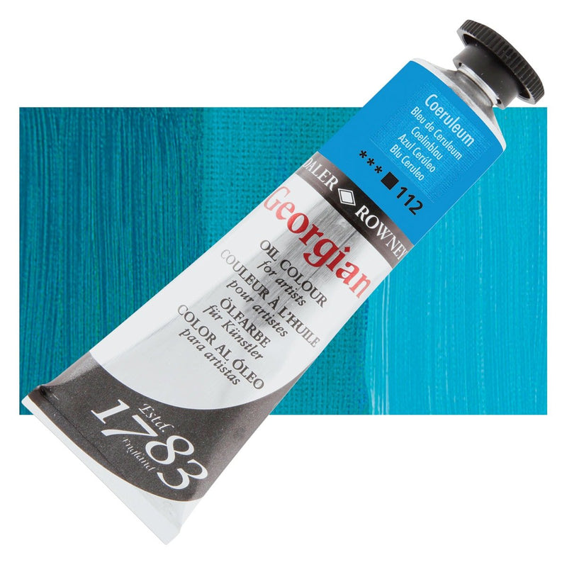 Daler Rowney Georgian Oil 38 ML Cerulean Blue (112) | Reliance Fine Art |Daler & Rowney Georgian Oil ColoursOil Paints