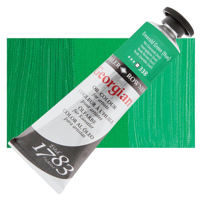 Daler Rowney Georgian Oil 38 ML Emerald Green (338) | Reliance Fine Art |Daler & Rowney Georgian Oil ColoursOil Paints