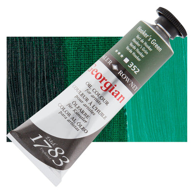 Daler Rowney Georgian Oil 38 ML Hookers Green (352) | Reliance Fine Art |Daler & Rowney Georgian Oil ColoursOil Paints