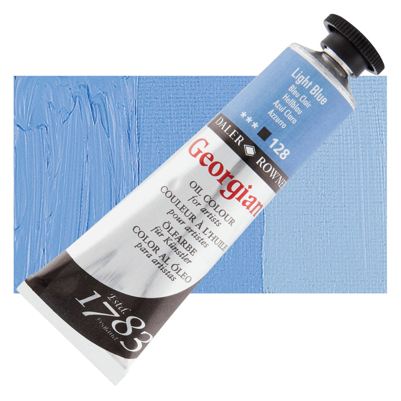Daler Rowney Georgian Oil 38 ML Light Blue (128) | Reliance Fine Art |Daler & Rowney Georgian Oil ColoursOil Paints