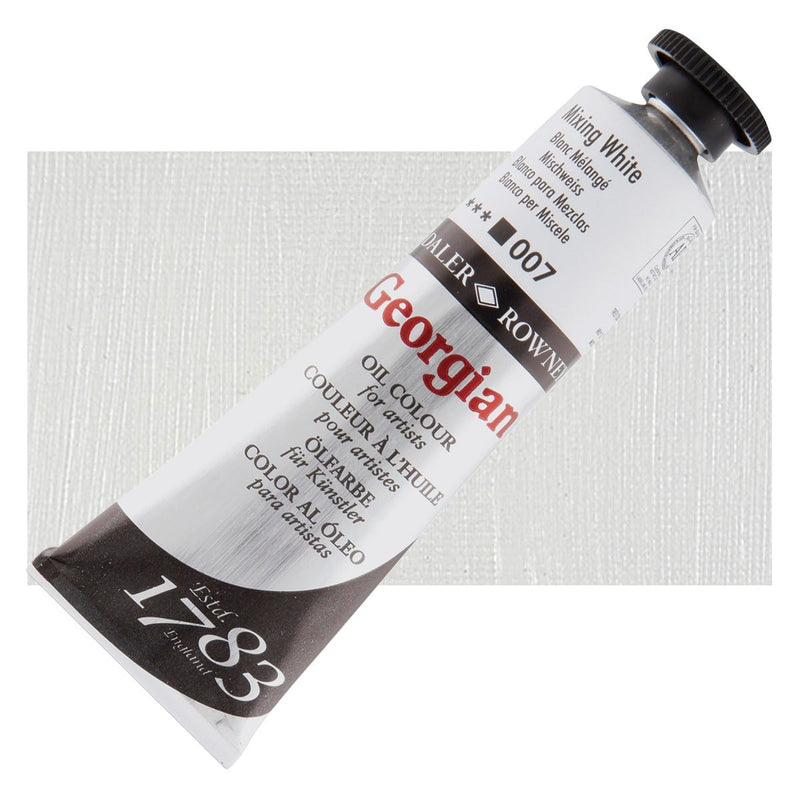 Daler Rowney Georgian Oil 38 ML Mixing White (007) | Reliance Fine Art |Daler & Rowney Georgian Oil ColoursOil Paints