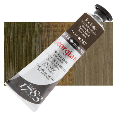 Daler Rowney Georgian Oil 38 ML Raw Umber (247) | Reliance Fine Art |Daler & Rowney Georgian Oil ColoursOil Paints