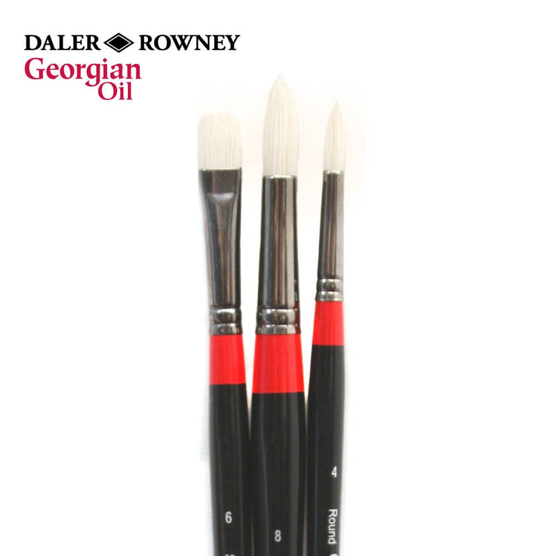 Daler Rowney Georgian Oil Brush Wallet 300 Set Of 3 | Reliance Fine Art |Brush SetsDaler Rowney Georgian Brushes