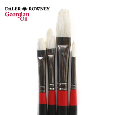 Daler Rowney Georgian Oil Brush Wallet 400 Set Of 4 | Reliance Fine Art |Brush SetsDaler Rowney Georgian Brushes
