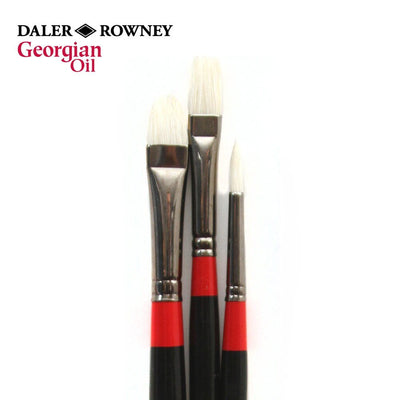 Daler Rowney Georgian Oil Brush Wallet Set Of 3 (302) | Reliance Fine Art |Brush SetsDaler Rowney Georgian Brushes