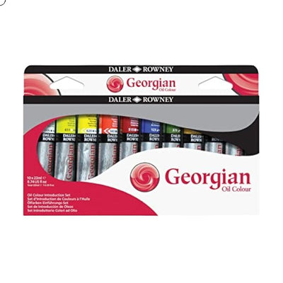 Daler & Rowney Georgian Oil Colour Set 10 Shades x 22 ML | Reliance Fine Art |Oil Paint SetsPaint Sets