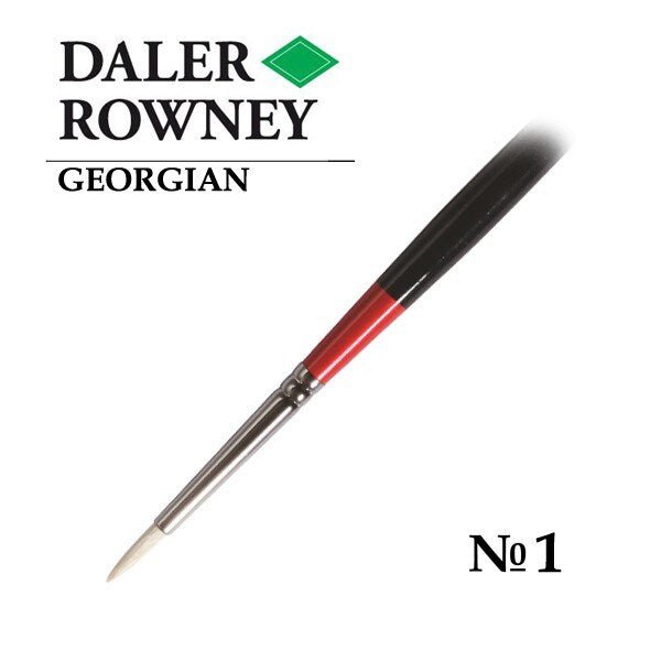 Daler-Rowney Georgian Round Brush G24/Size 1 | Reliance Fine Art |Daler Rowney Georgian BrushesOil BrushesOil Paint Brushes