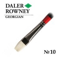 Daler-Rowney Georgian Short Flat Brush G36/Size 10 | Reliance Fine Art |Daler Rowney Georgian BrushesOil BrushesOil Paint Brushes