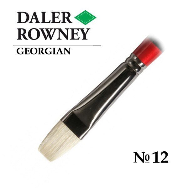 Daler-Rowney Georgian Short Flat Brush G36/Size 12 | Reliance Fine Art |Daler Rowney Georgian BrushesOil BrushesOil Paint Brushes