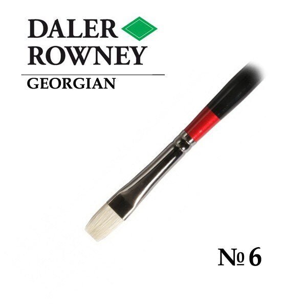Daler-Rowney Georgian Short Flat Brush G36/Size 6 | Reliance Fine Art |Daler Rowney Georgian BrushesOil BrushesOil Paint Brushes