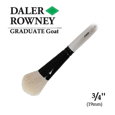 Daler Rowney Graduate Goat Hair Short Handle Oval Wash Brush Size 3/4 inch (212152075) | Reliance Fine Art |Acrylic Paint BrushesEconomy BrushesOil Paint Brushes