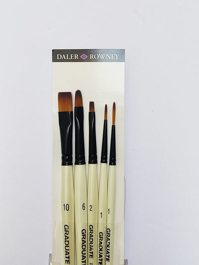 Daler Rowney Graduate Synthetic Classic Brush Set of 5 SH (212550001) | Reliance Fine Art |Brush Sets
