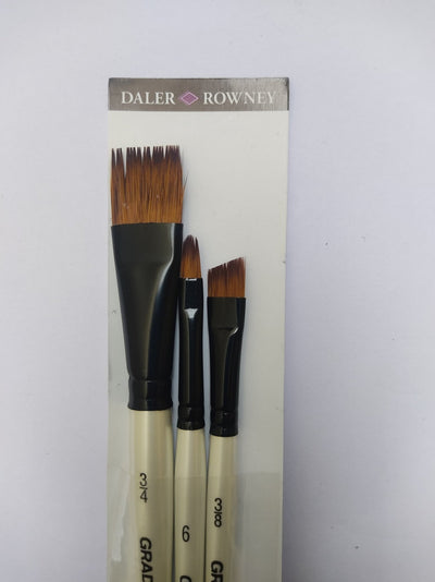 Daler Rowney Graduate Synthetic Comb Brush Set of 3 SH (212530001) | Reliance Fine Art |Brush Sets