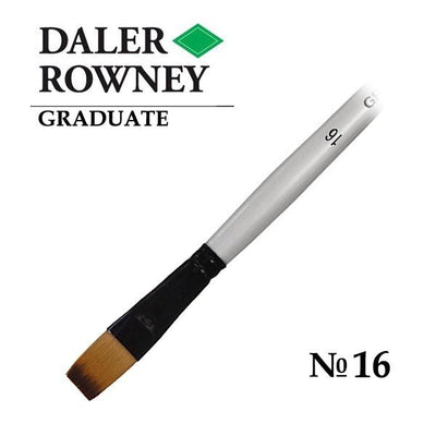 Daler Rowney Graduate Synthetic Long Handle Bright Brush Size 16 (212160016) | Reliance Fine Art |Economy Brushes